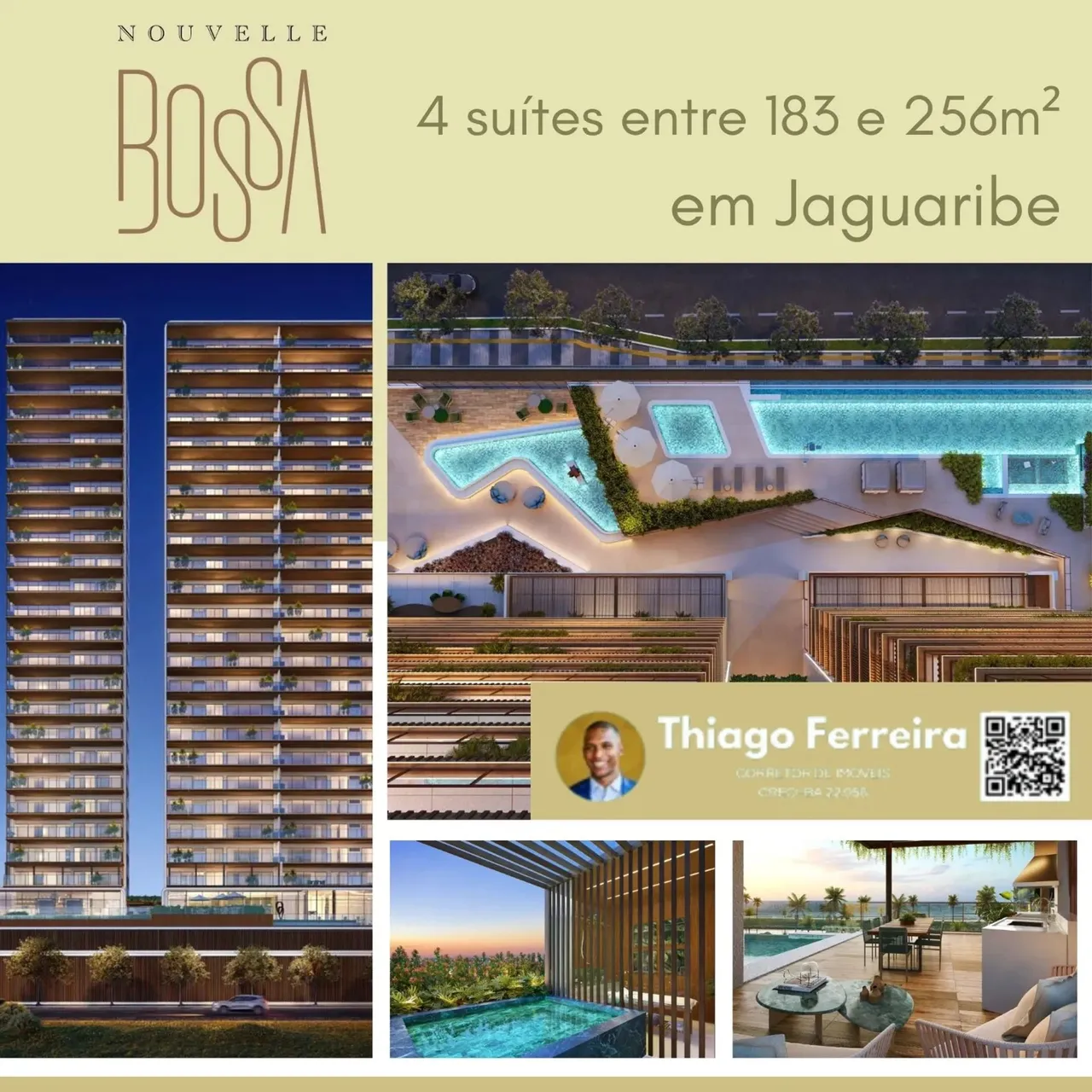 Nouvelle Bossa, 4 A 5 Suítes Entre 183M² A 366M² Em Jaguaribe. 1EMSKHF