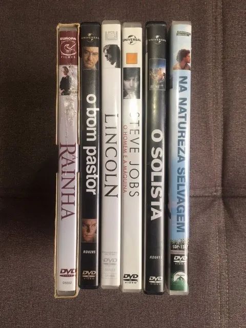 DVDs Steve Jobs, Lincoln, O Bom Pastor,  A Rainha, O Solista, Na natureza Selvagem - Foto 3