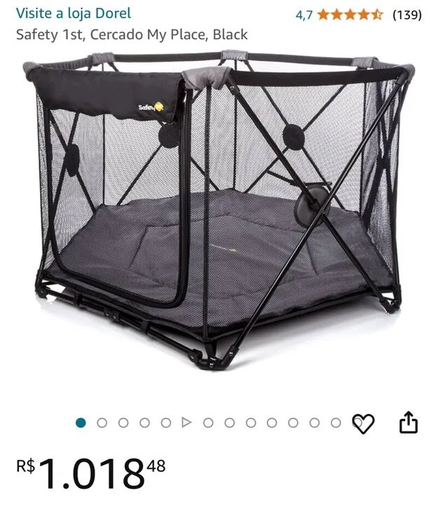 Cercado para Bebê Safety 1st My Place Preto