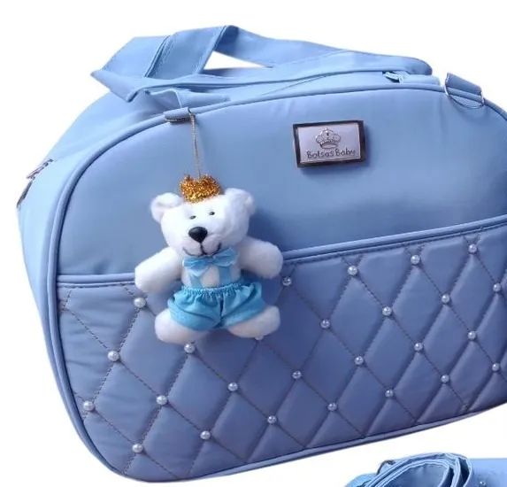 Bolsa Azul Saída De Maternidade - Foto 2