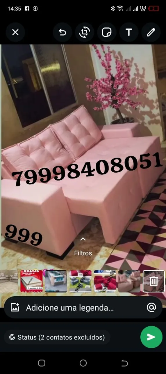 Sofá Modular Rosa Elegante