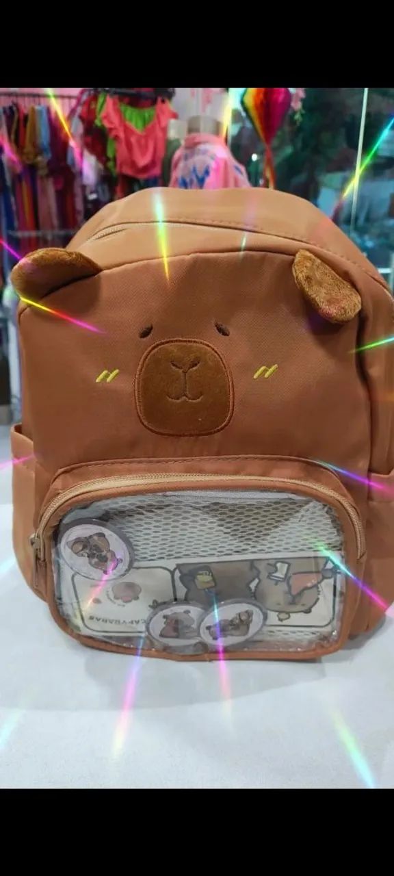 Mochila Capivara Rosa - Happy Time - Foto 5