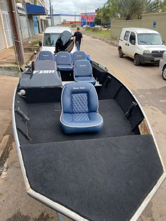 Lancha big fish 5014 console com motor Mercury 60hp 4t ! - Foto 8