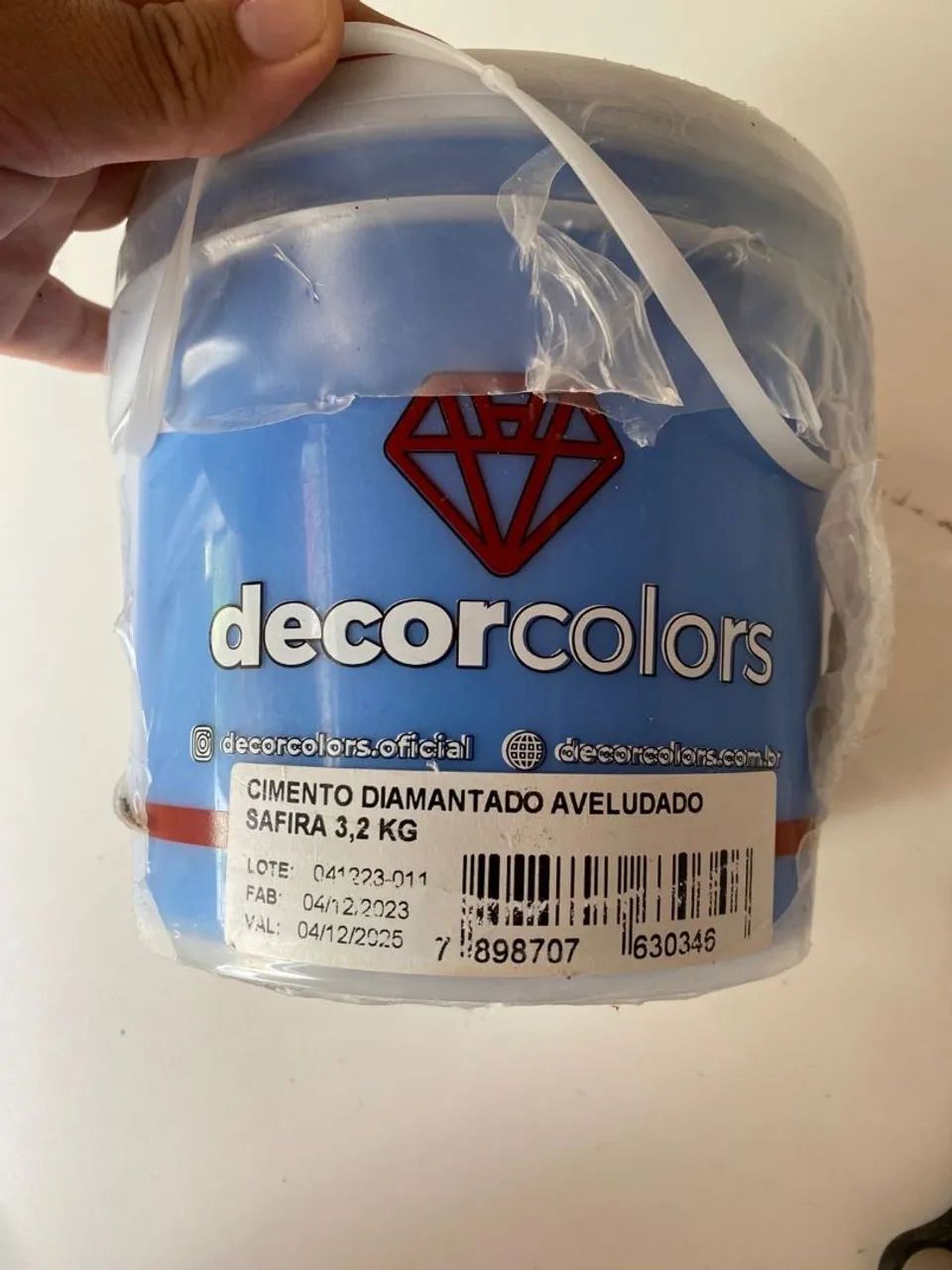 TINTA DECORCOLORS Cimento Diamantado Aveludado Safira 3,2kg