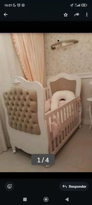 Berço - Mini Cama 100% MDF com Capitonê