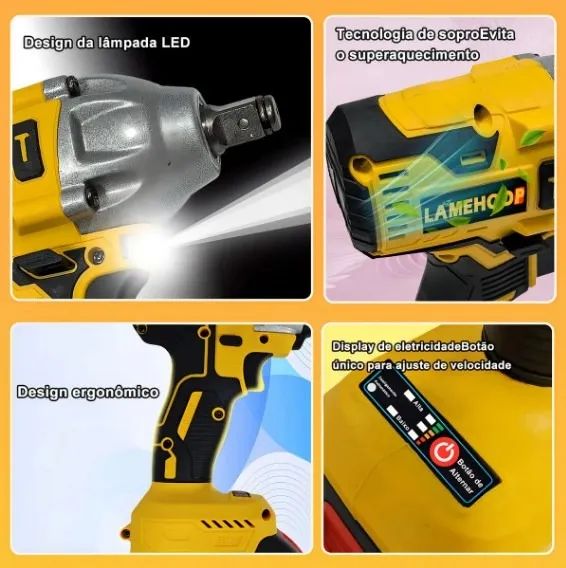 Chave de impacto 2 baterias - Foto 3