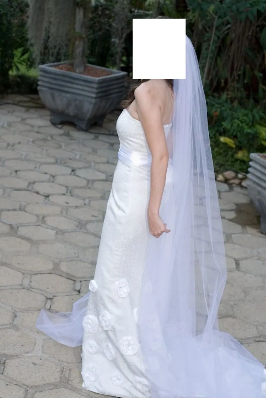 Vestido de Noiva Tomara que Caia Longo - Foto 4