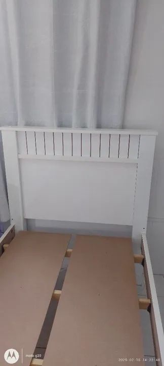 Cama solteiro branca - Foto 3