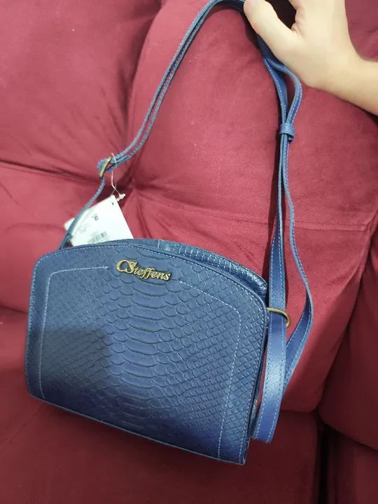 Bolsa Carmen Steffens Azul - Couro - Nova