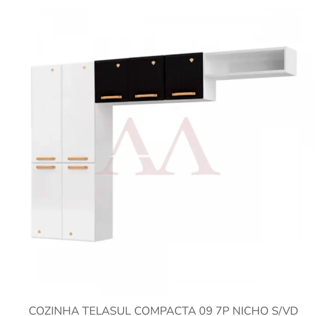 Armário de Cozinha Compacta Telasul 09 7P Nicho S/VD/ Melhor preço de Salvador