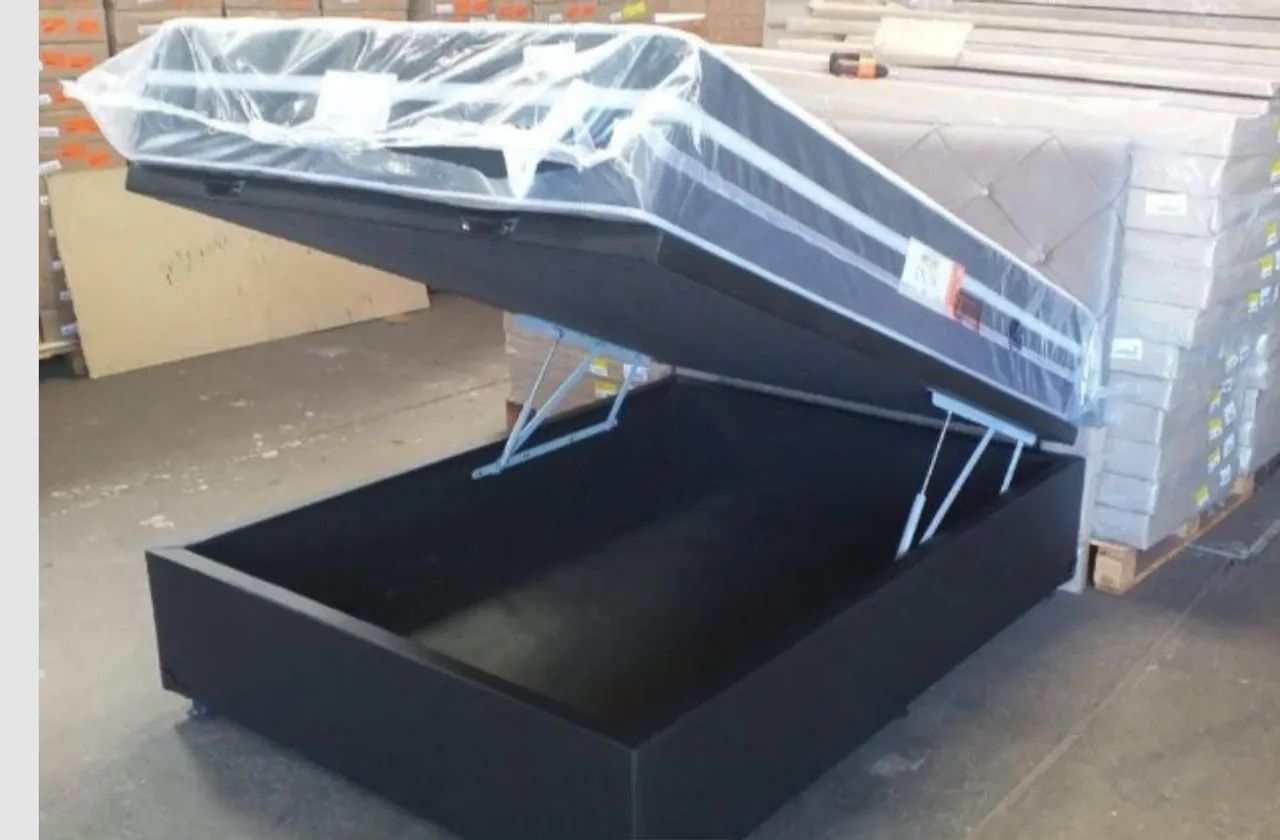 CAMA BOX C/ BAÚ SUPER CONFORTÁVEL E ESPAÇOSA 