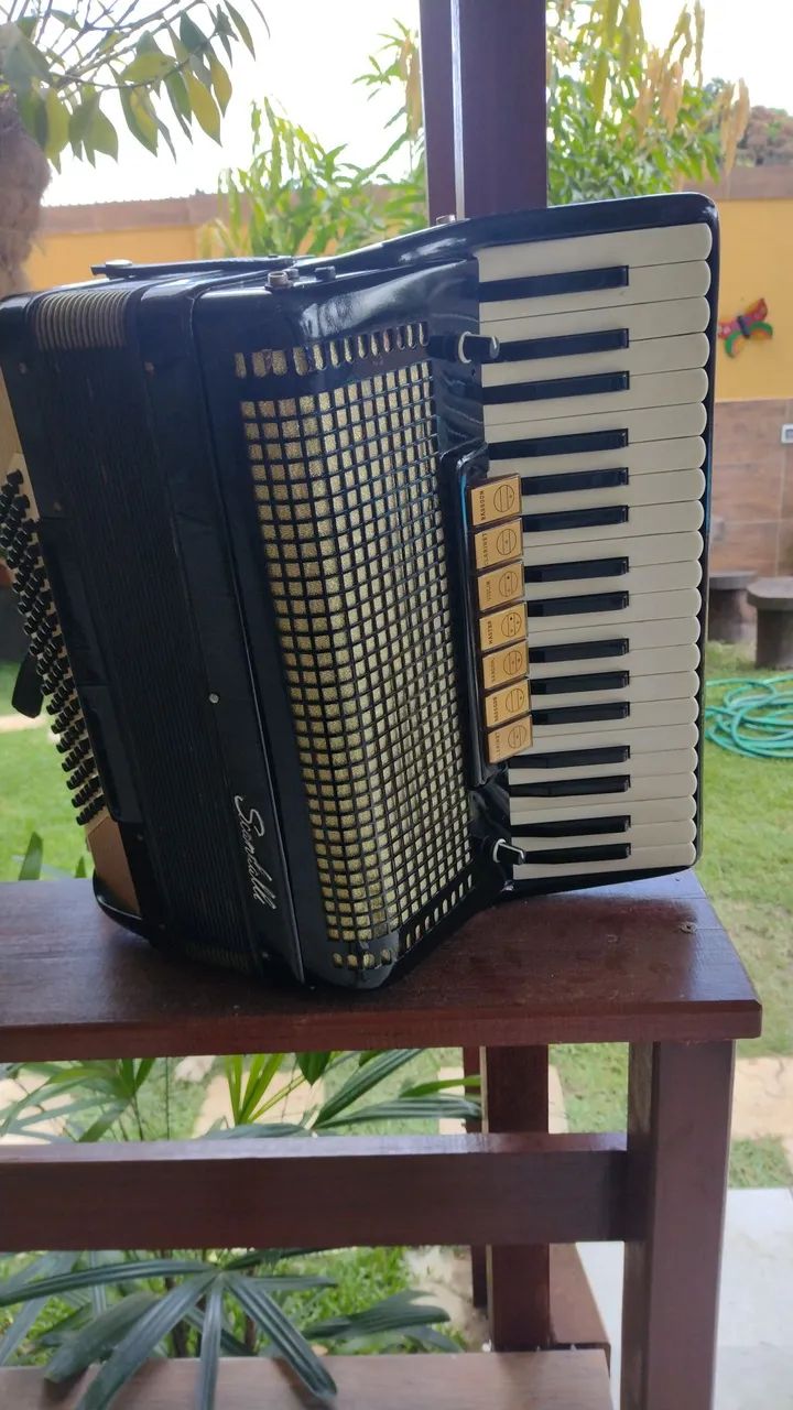 ACORDEON SANFONA SCANDALLI ITALIANA 80 BAIXOS AFINADA E TOP DE SOM  - Foto 5