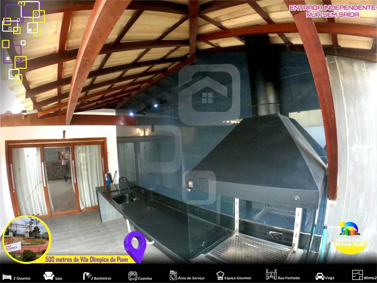 Linda Casa - 2 Quartos com fino acabamento e espaço gourmet. Próximo a Vila Olímpica. - Foto 3