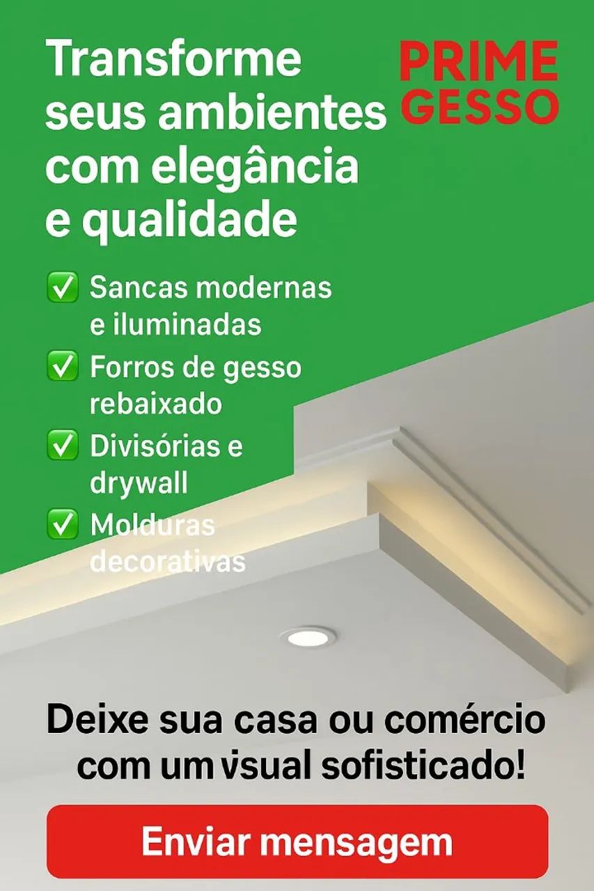 Gesso Prime: Transforme seus ambientes com elegância!