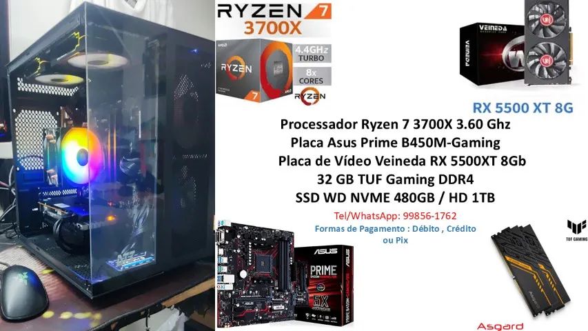 PC Gamer Intel Core I7 /Core I5 / Core I3 / Ryzen 7 / Ryzen 5 / Ryzen 3