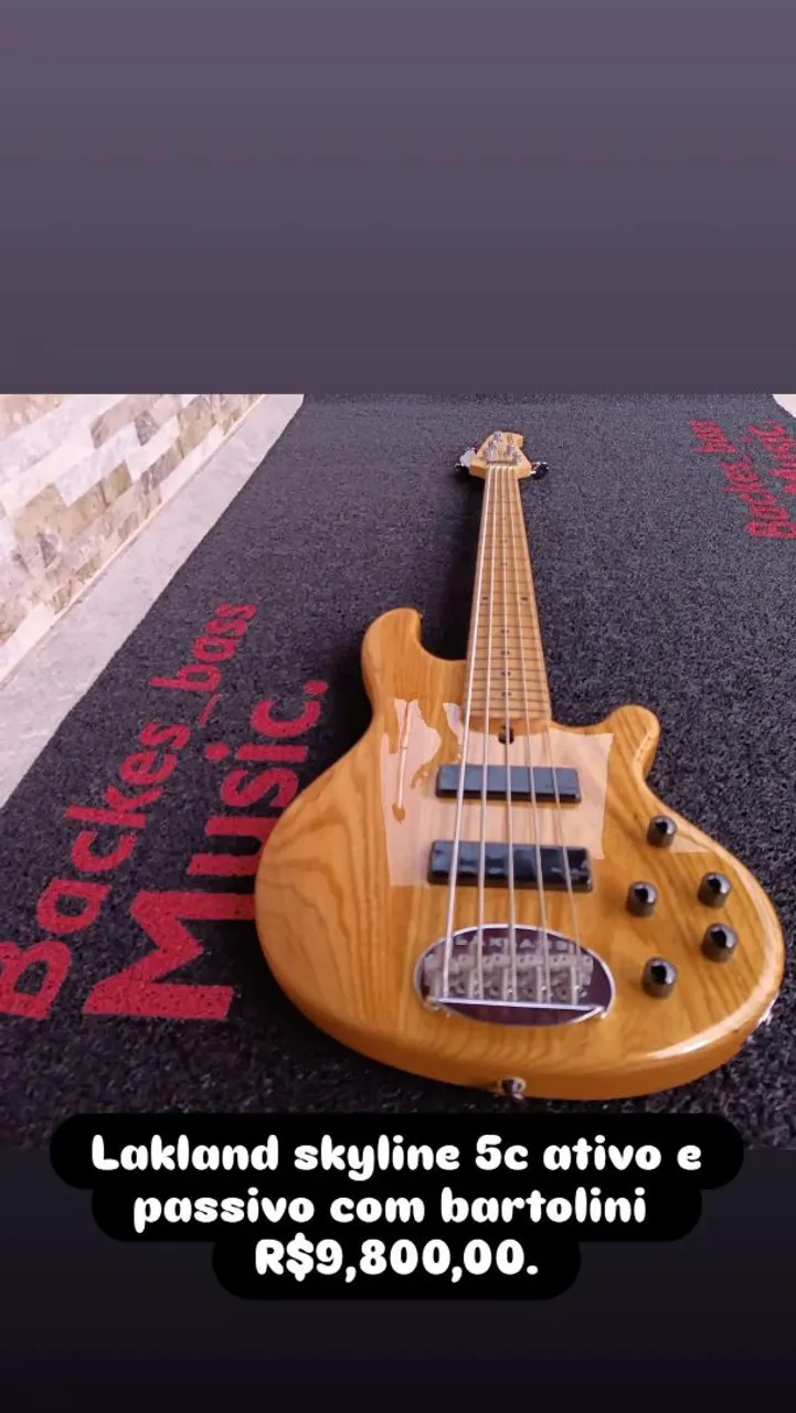 Baixo Lakland Skyline 5c Ativo/Passivo todo Bartolini