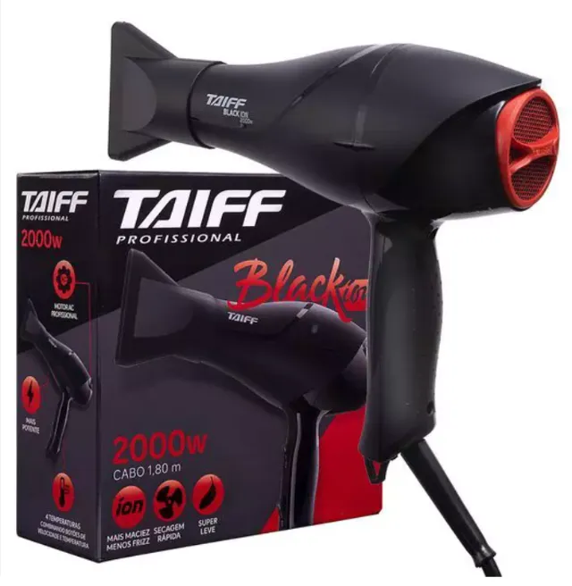 Secador de cabelo Taiff Black ion 2000w
