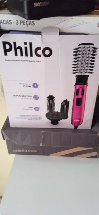 Secador de cabelo Philco com escova rotativa