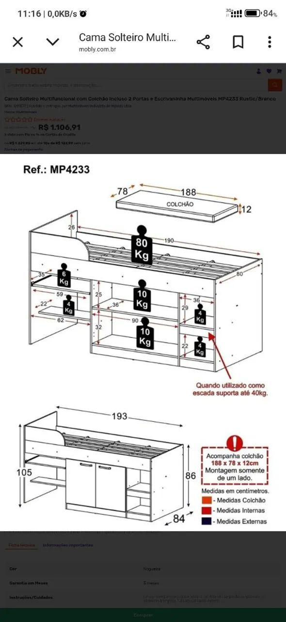 Cama solteiro multifuncional - Foto 4