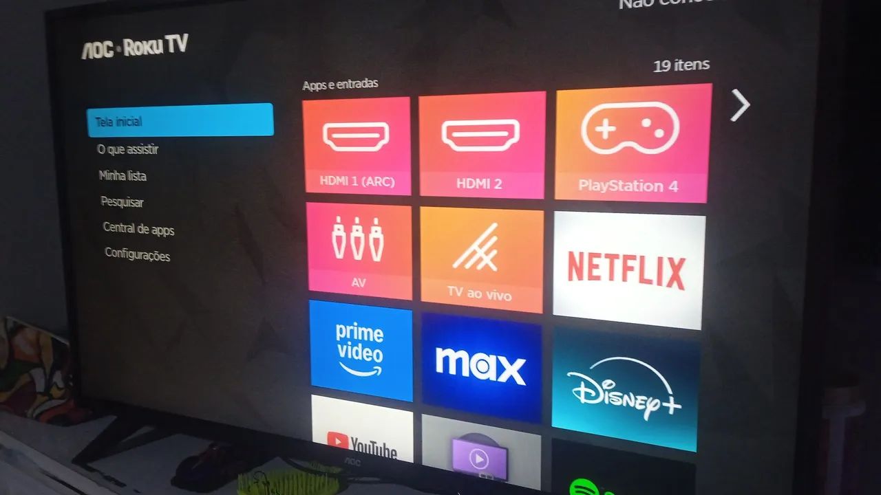 TV AOC 43 SMART ROKU PEGA TODOS APLICATIVOS 