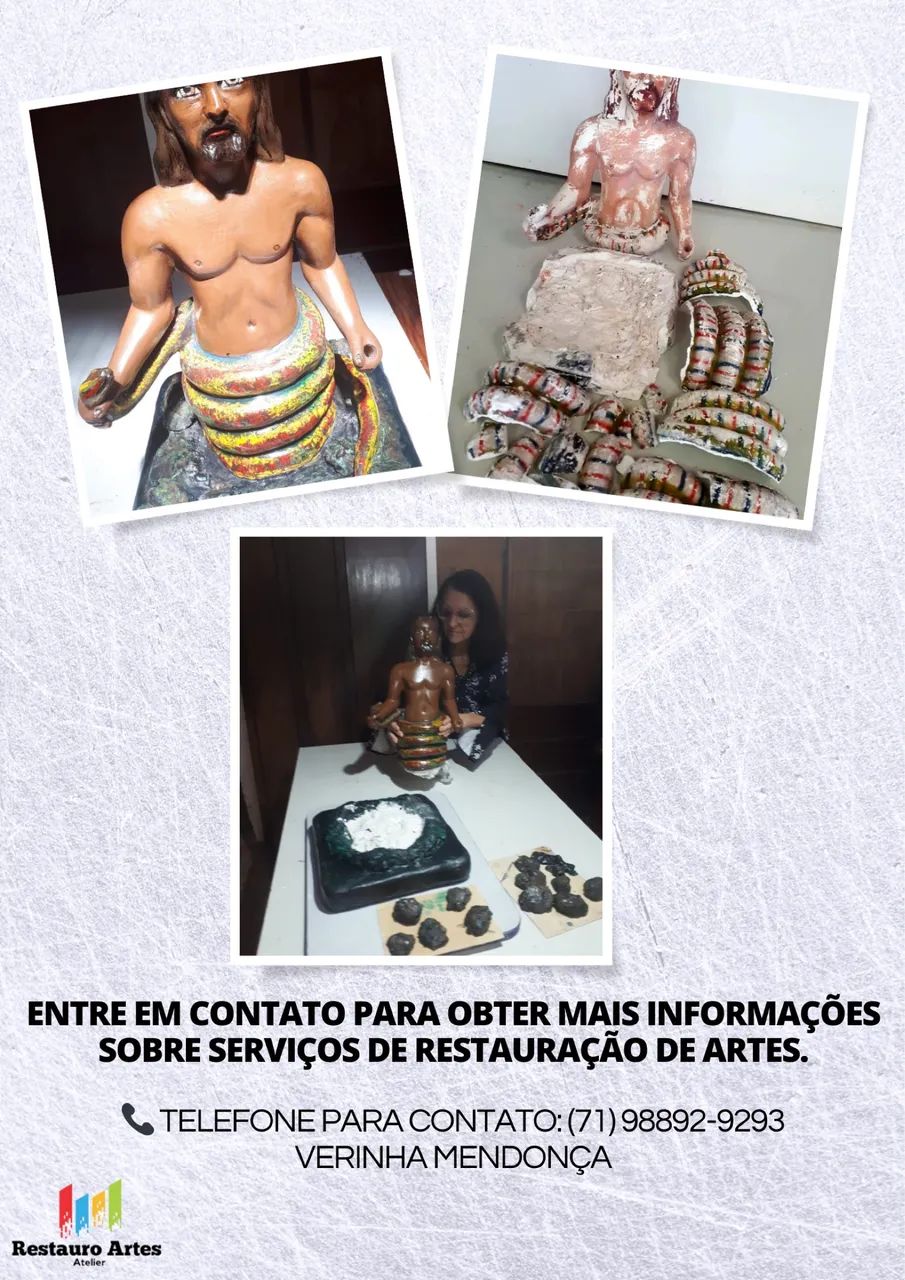 RESTAURAÇÃO DE OBRAS DE ARTE - SERVIÇO PROFISSIONAL - Foto 2