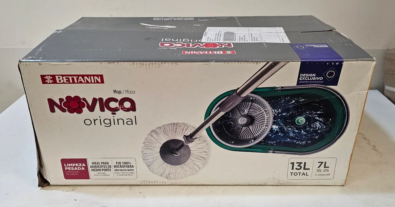 Mop Giratório Noviça Bettanin Original - Limpeza Pesada