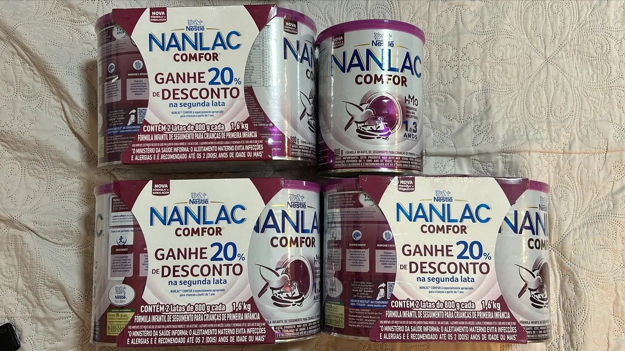 Leite/formula NANLAC COMFOR 1 a 3 ANOS