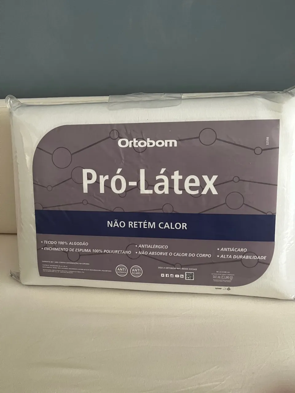 Travesseiro Ortobom Pró-Látex - Novo