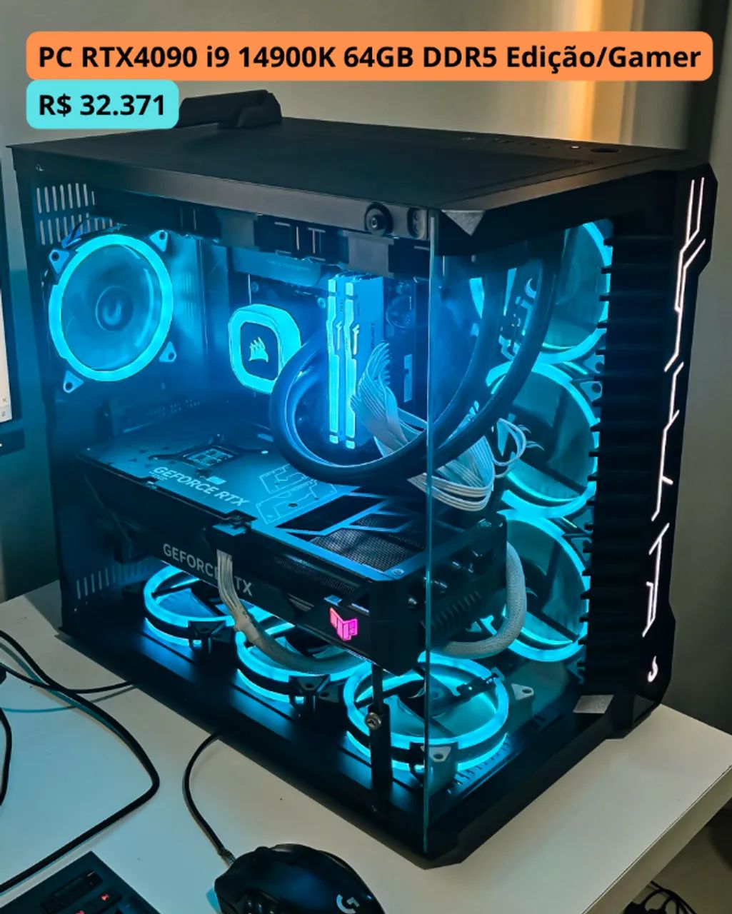 PC RTX4090 i9 14900K 64GB DDR5 Edição/Gamer - Foto 2