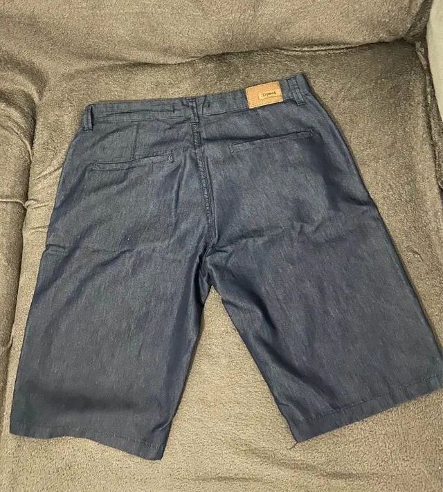 Bermuda Masculina Azul Escuro - Nova - Foto 3