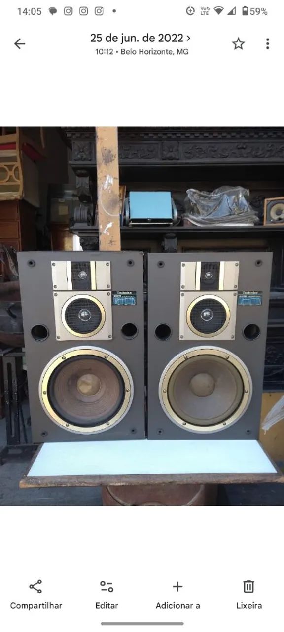 Par de Caixas Technics SB G210B Antigus