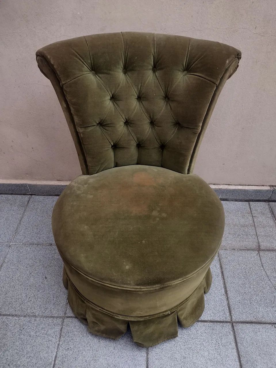 Poltrona boneca antiga década de 70 tecido aveludado  - Foto 5