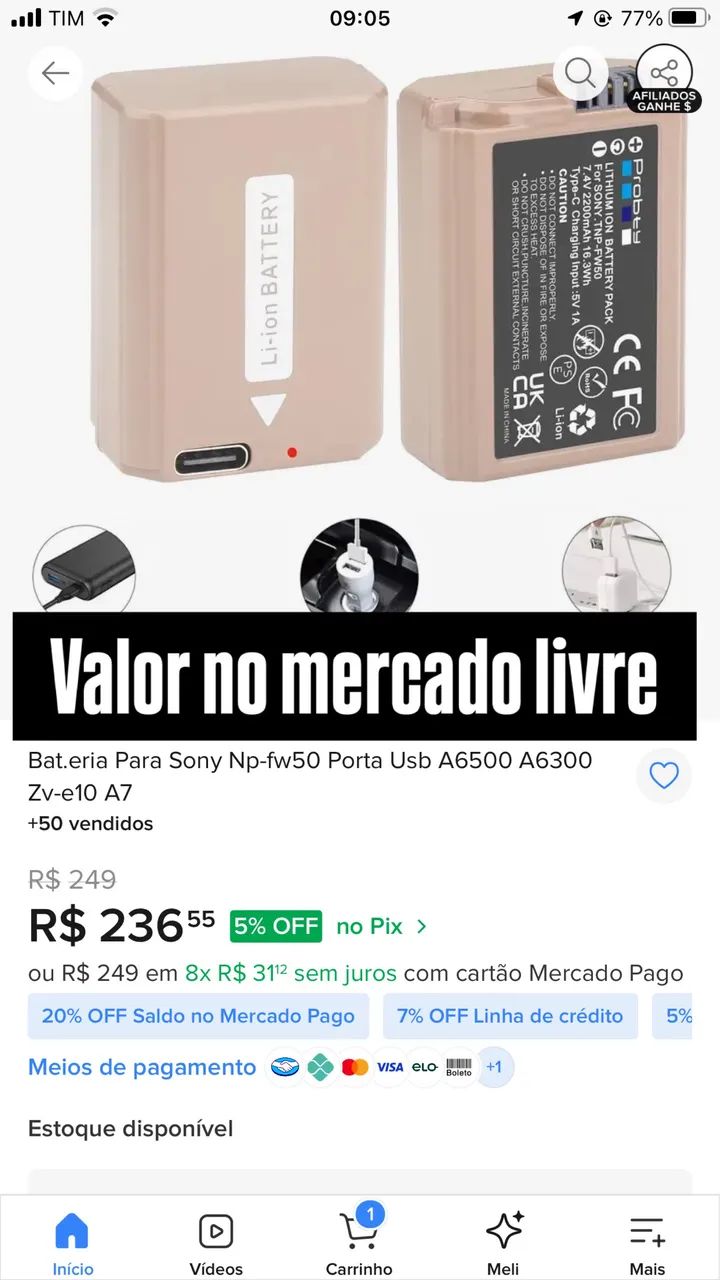 Bateria ZVE10  - Foto 3