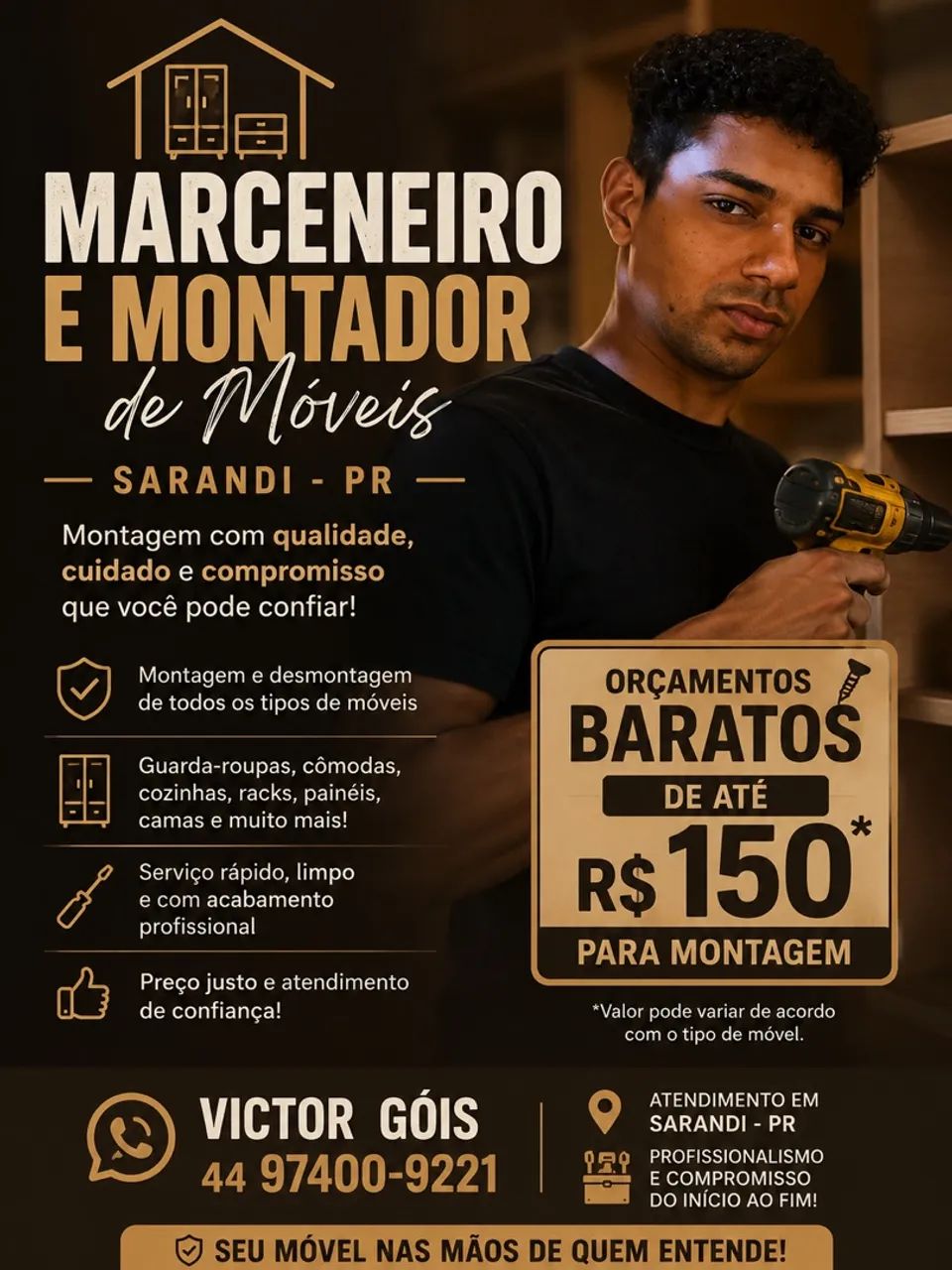 Marceneiro e montador de móveis 