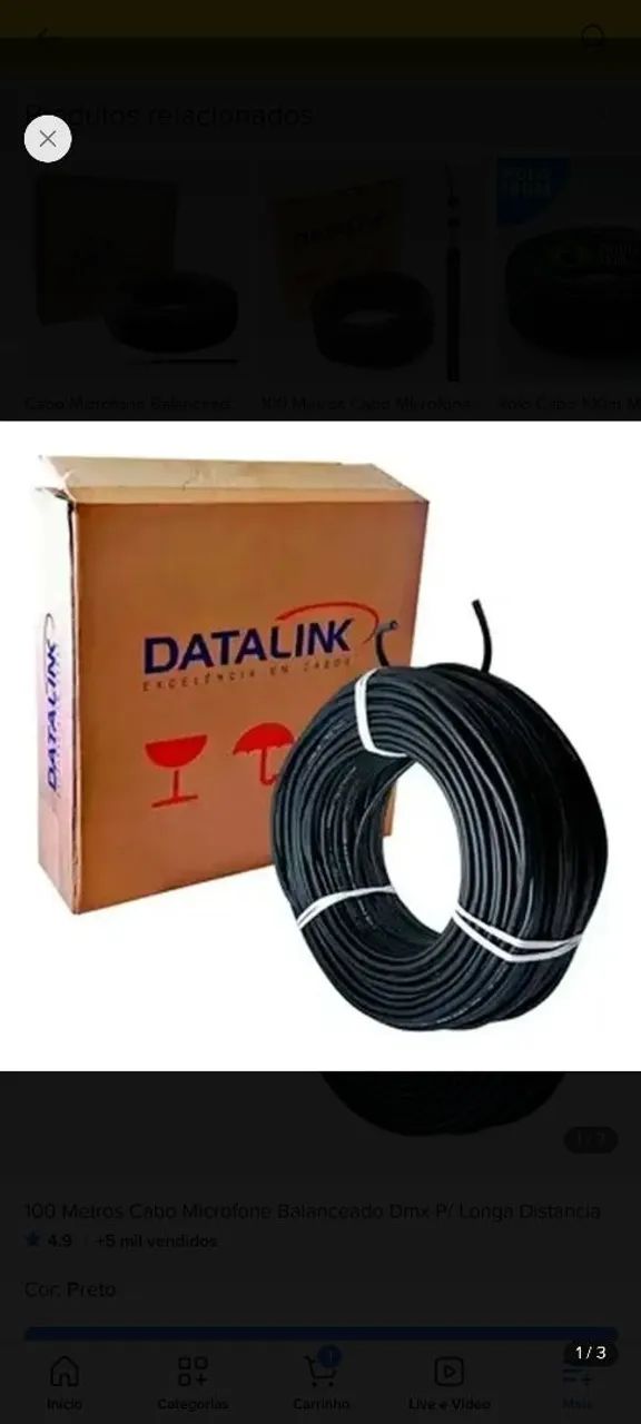 100 metros de cabo de áudio datalink  - Foto 3