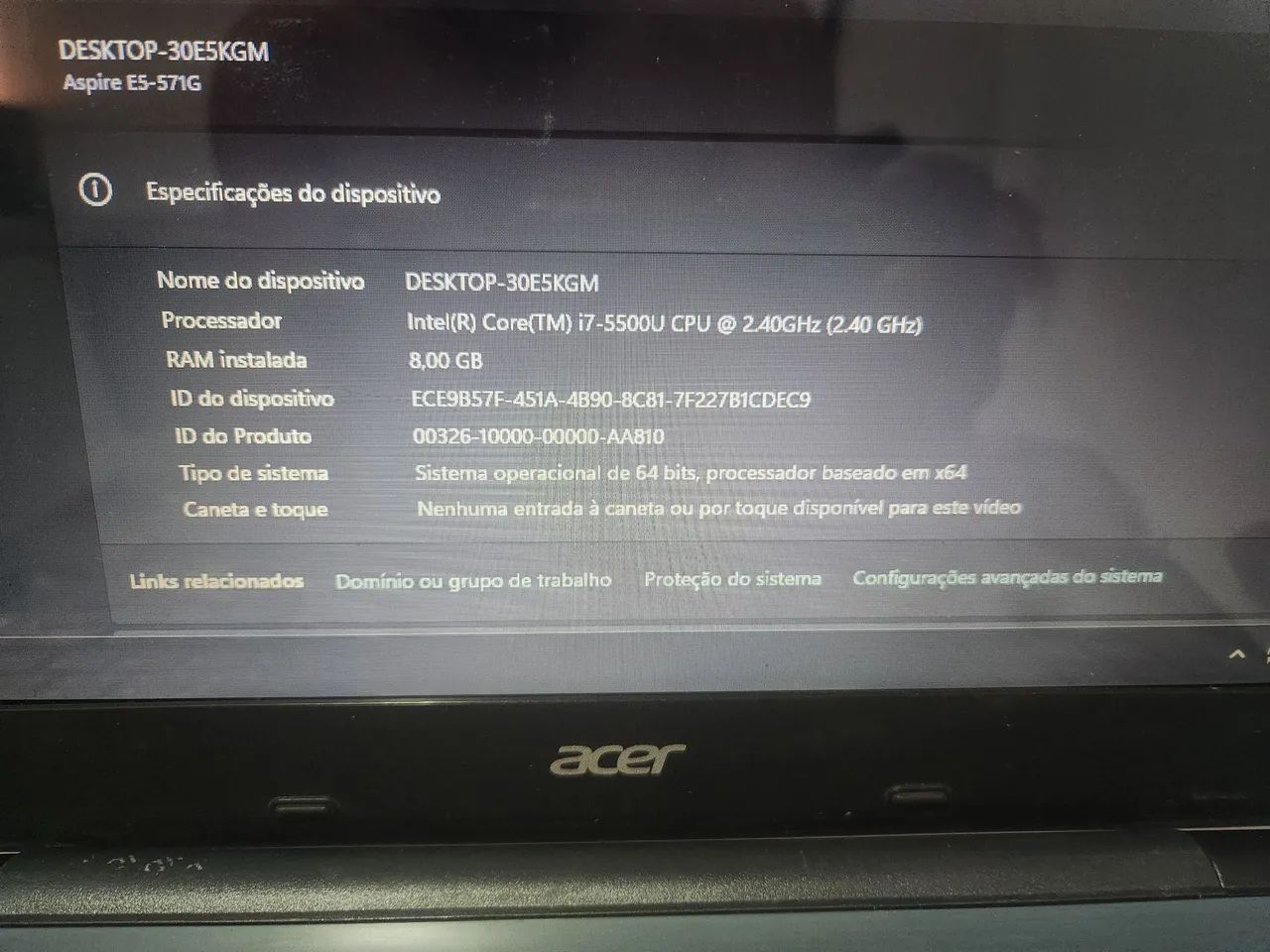 notebook acer -l eia descrição  - Foto 4