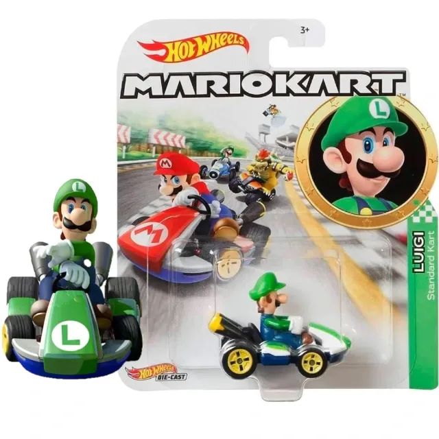 Hot Wheels Mario Kart Luigi Standard Kart