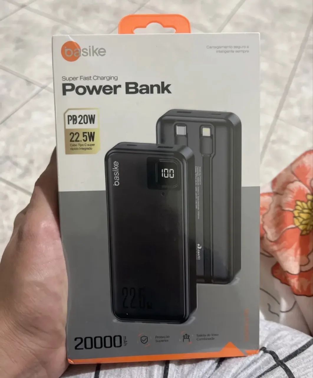 Power Bank, 20.000MaH Carga Rápida, 22.5W Iphone e Android