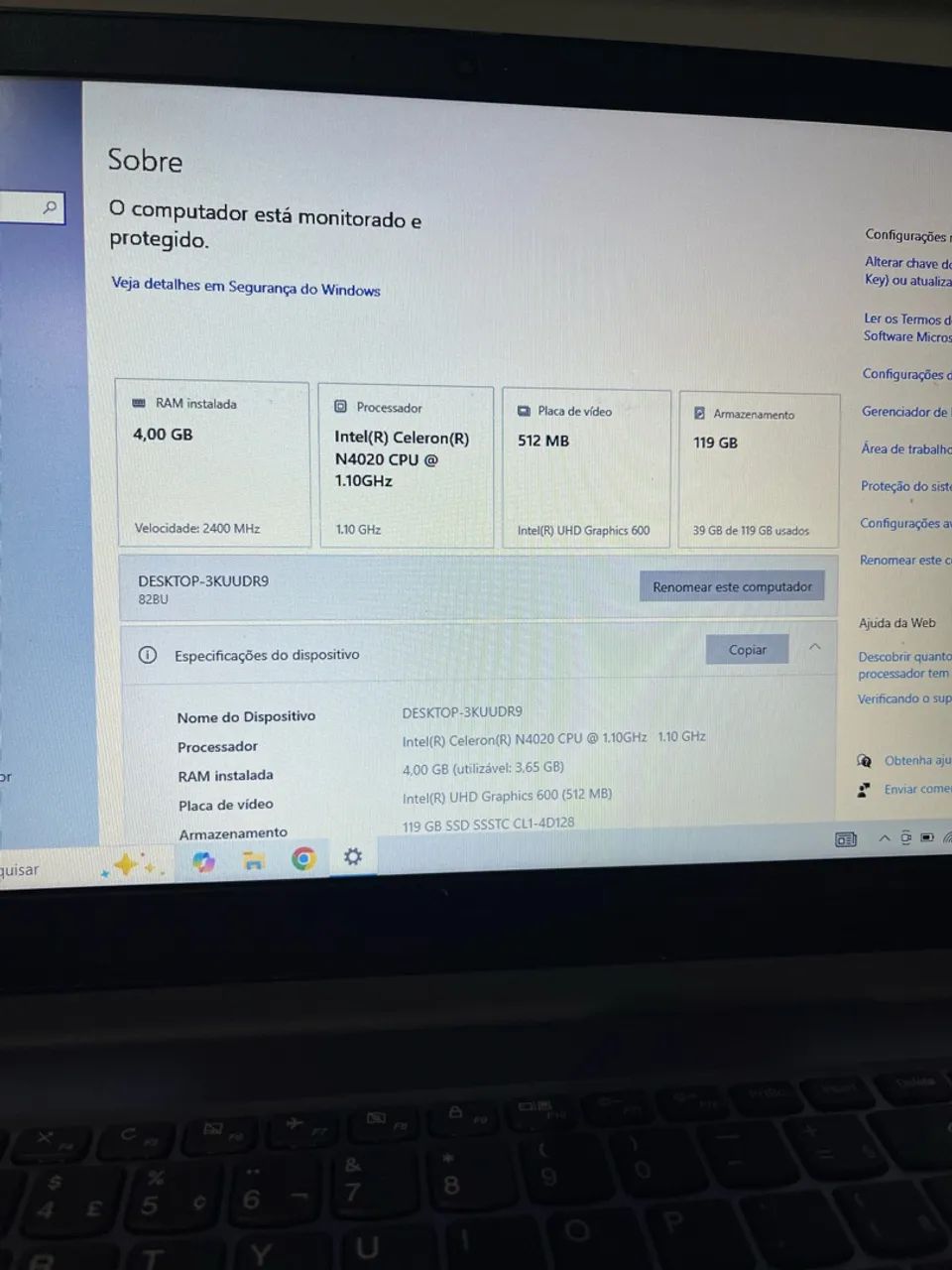 Notebook lenovo com a bateria boa e ssd "740,00" - Foto 3