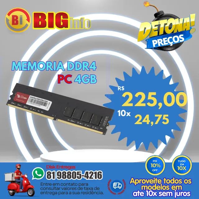 Memoria Notebook DDR3 DDR4 DDR5 Notebook Varias - Em ate 10x Fixas - Foto 3