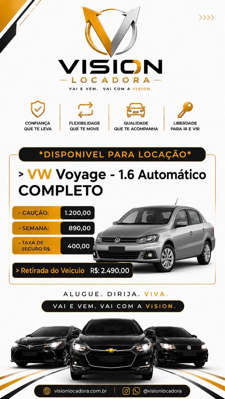 Aluga-se Voyage Automático  Particular e/ou Aplicativo