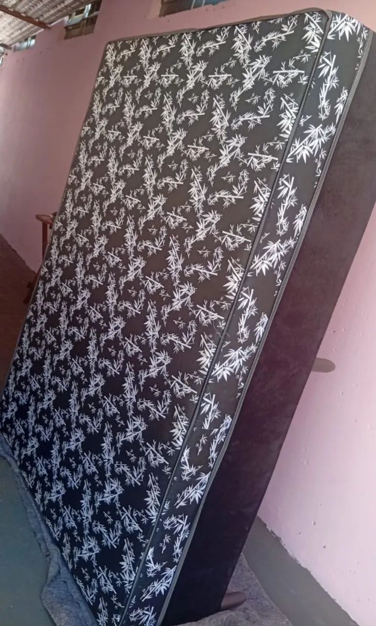 Cama box de casal nova camurça 550 reais - Foto 5