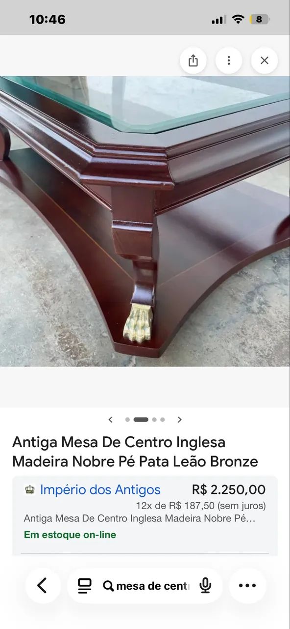 Mesa de centro Inglesa 
