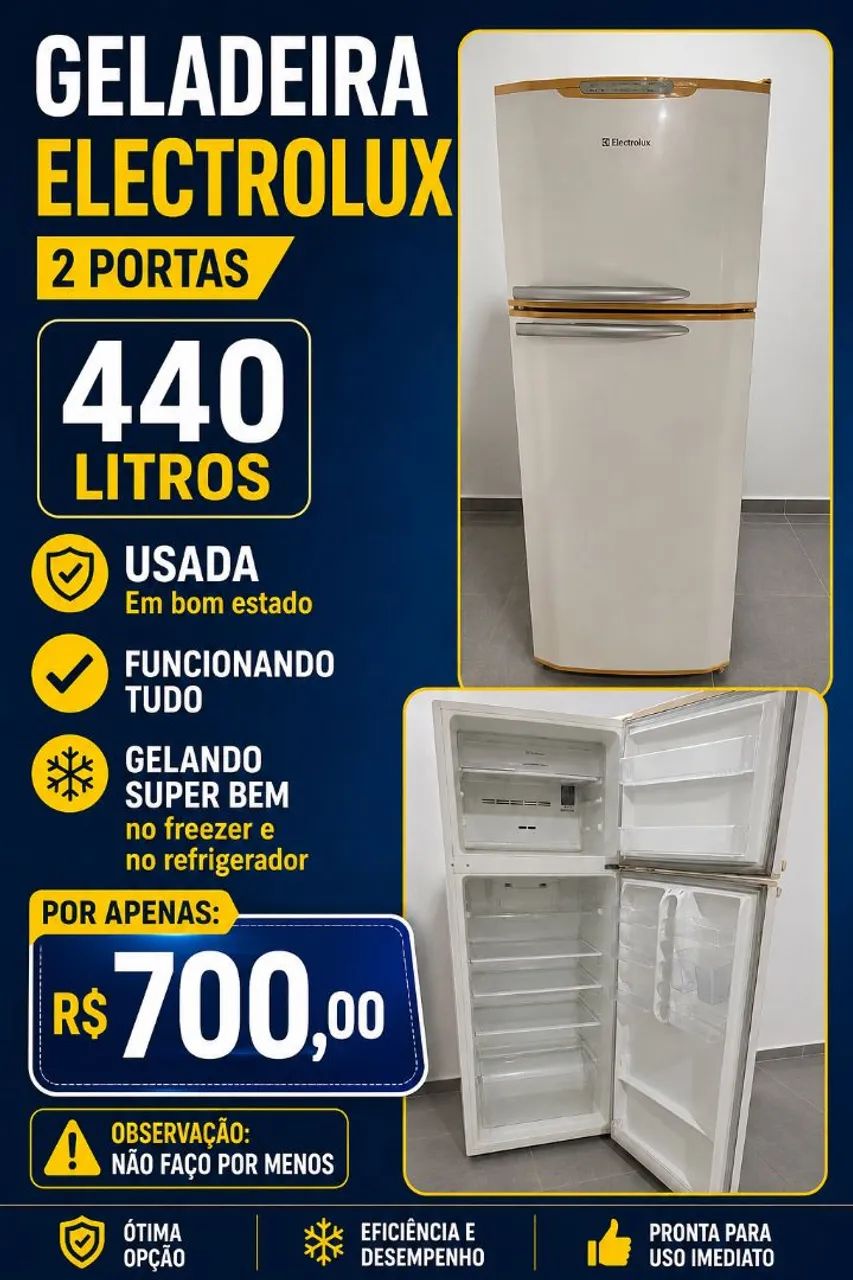 GELADEIRA DUPLEX 440 FROST FREE 