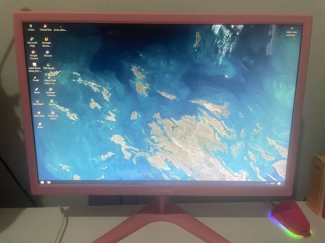 Monitor MyMaxx 19 Polegadas Rosa 