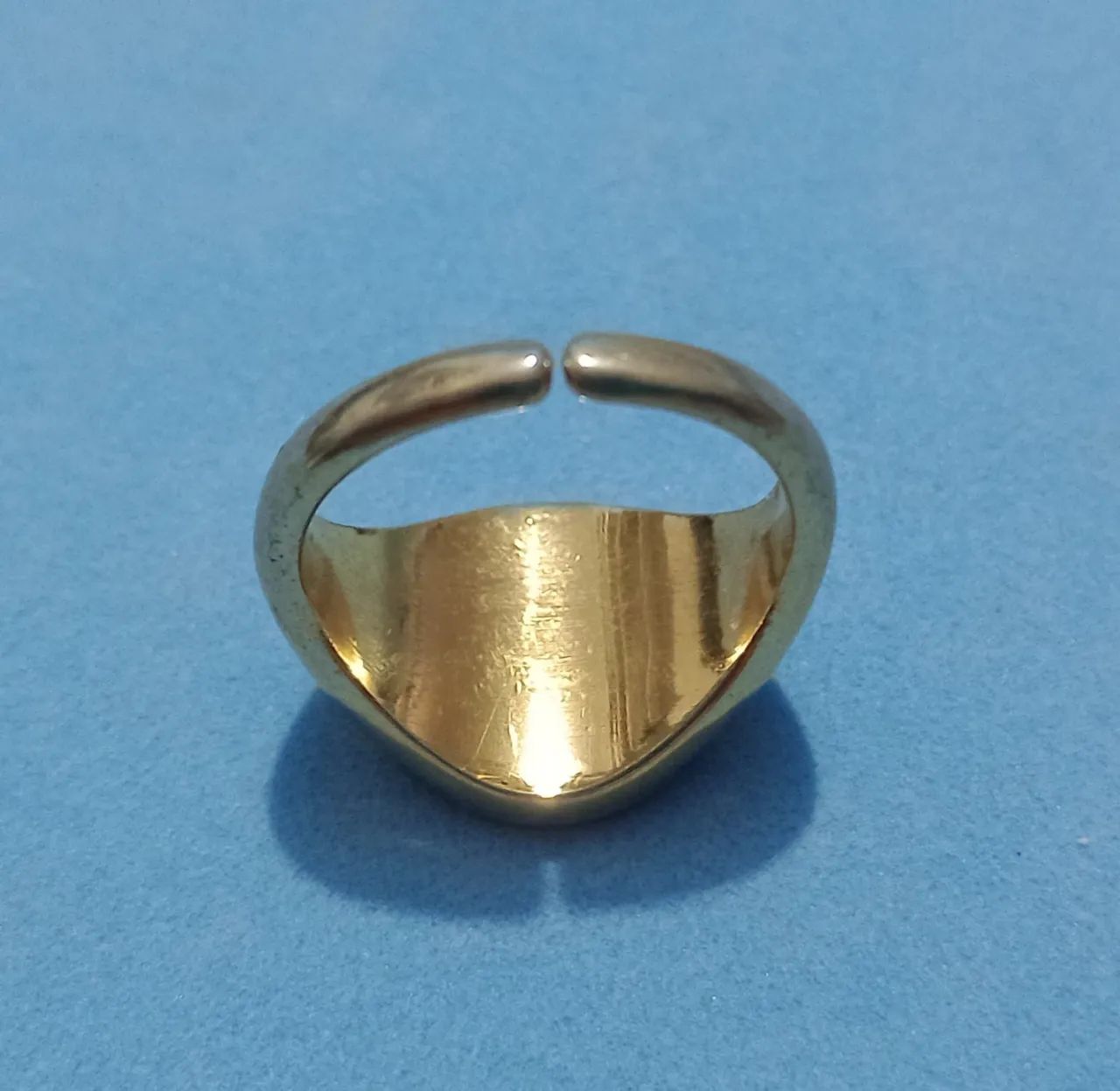 Anel Aço com banho Dourado Yin yang (tamanho 17) - Foto 4