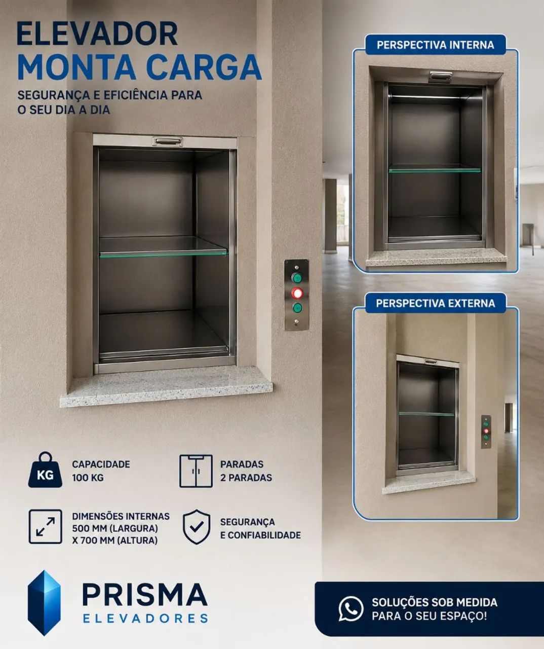 Elevador Monta Carga 100kg - Foto 3