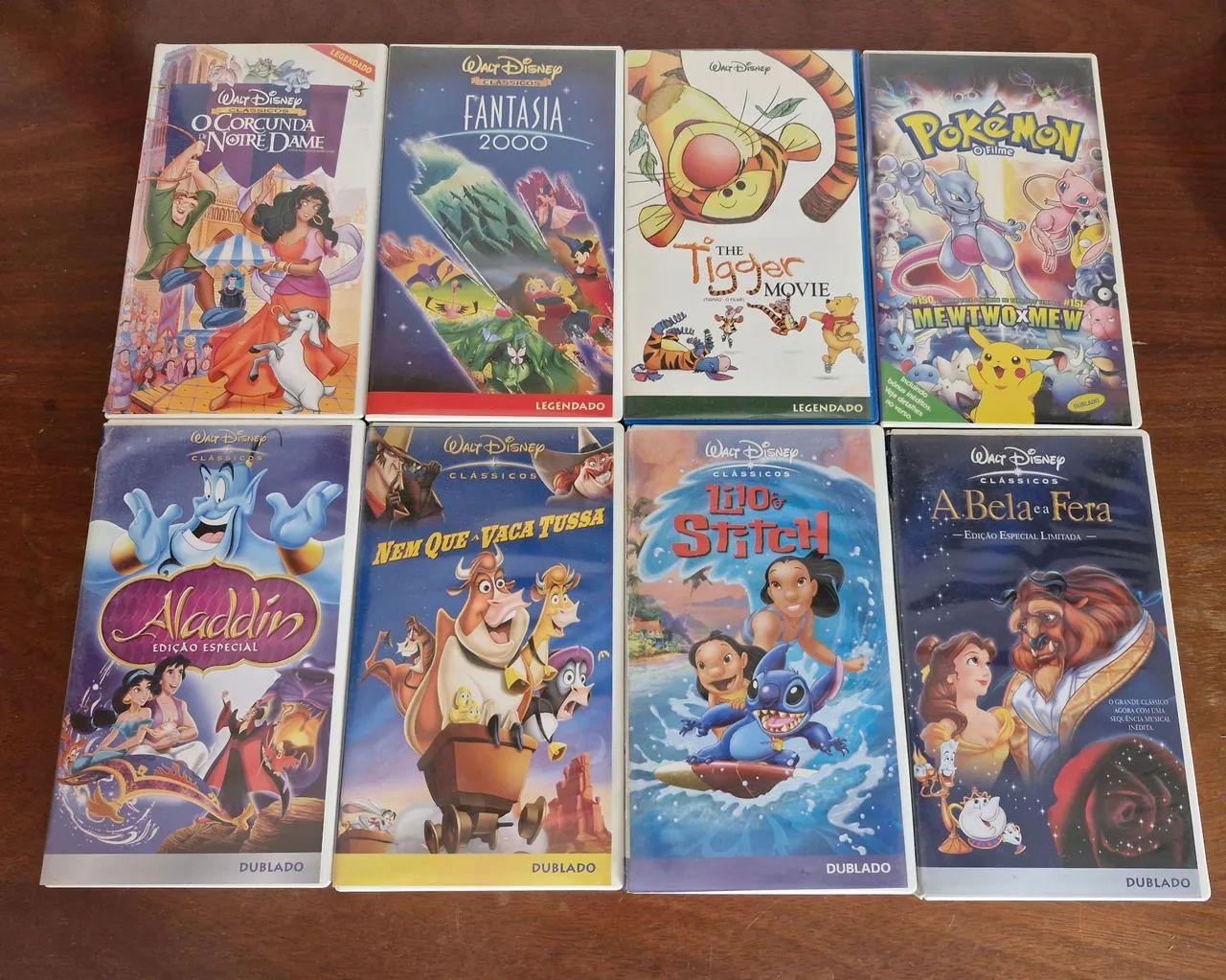 8 fitas VHS desenhos DISNEY - todas Originais