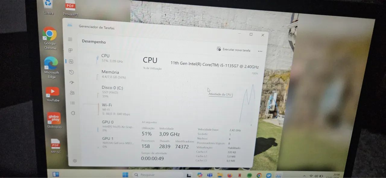 Notebook Acer Aspire 5 | Intel i5 | NVIDIA GeForce | 8GB RAM | 240GB SSD | Windows 11 - Foto 4