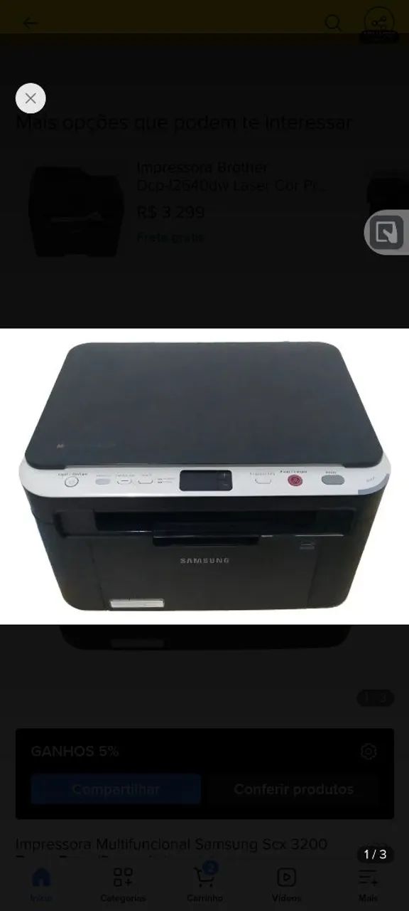 Impressora Samsung SX 3200. Usada de toner - Foto 3